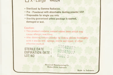 Shamrock 44022 Sterile Latex Examination Gloves, One Pair, Medium (x)